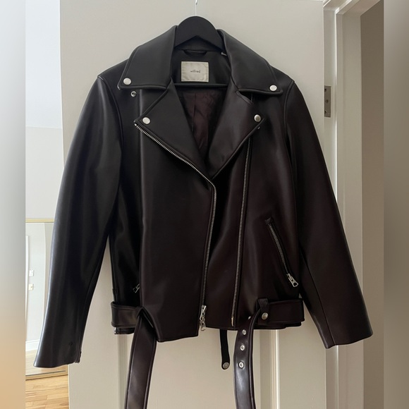 Aritzia Lightning Pleather Jacket in Brown small to medium - Picture 7 of 16
